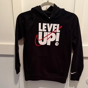 Nike Kids Black and Red 'Level Up' Hoodie size Medium